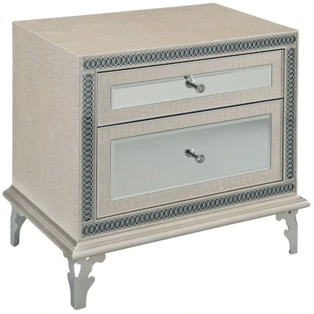 Michael Amini® Hollywood Swank® Crystal Croc Nightstand-0