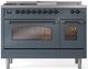 Ilve® Nostalgie II Series 48" Blue Grey Pro Style Dual Fuel Range-0