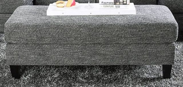 Furniture of America® Lowry Gray Ottoman-0