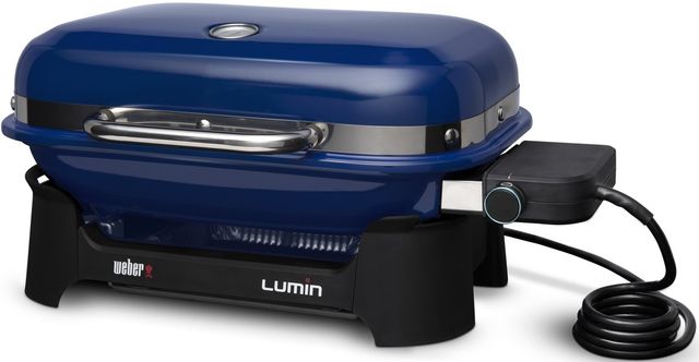 Weber® Lumin Compact 23" Deep Ocean Blue Tabletop Electric Grill-2
