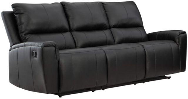 Signature Design by Ashley® Glossmore Black Manual Reclining Sofa-0