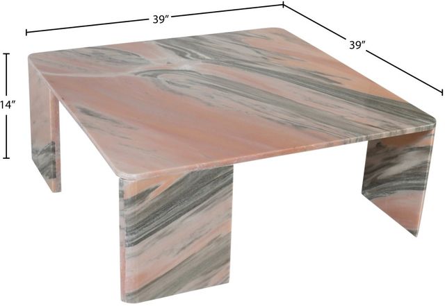 Meridian Furniture Livorno Pink Coffee Table-3