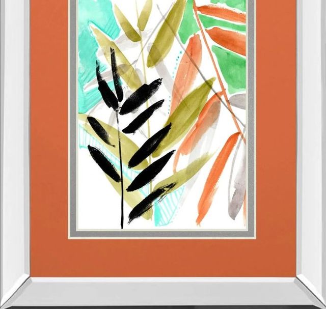 Classy Art Vivid Fronds II by Jennifer Goldberger Mirror Framed Wall Art-1