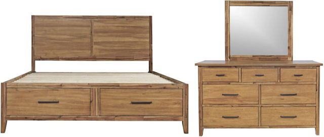 Jofran Inc. Claremont 3-Piece Light Brown Queen Bedroom Set-0