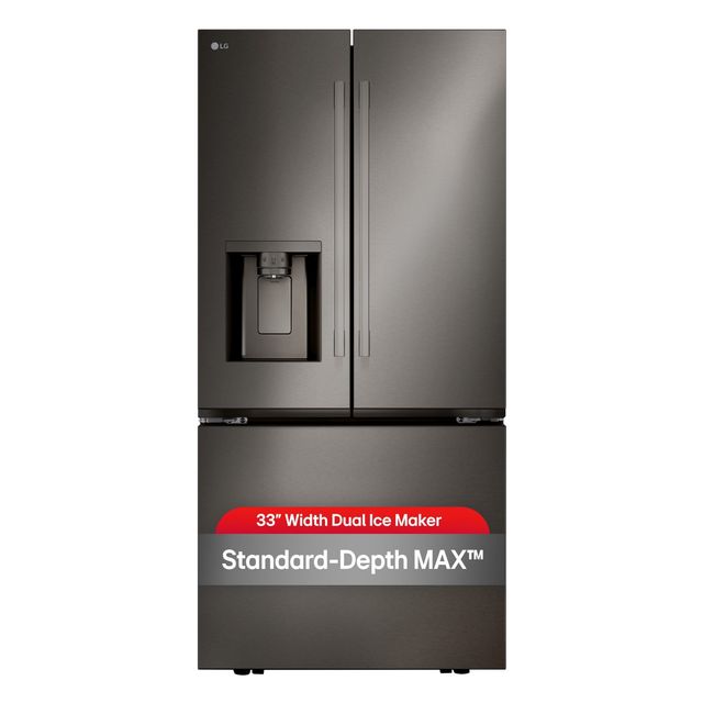 LG 33" 24.5 Cu. Ft. PrintProof™ Black Stainless Steel French Door Refrigerator-4