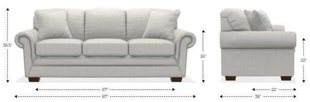 La-Z-Boy® Mackenzie Navy Leather Queen Sleeper Sofa-2