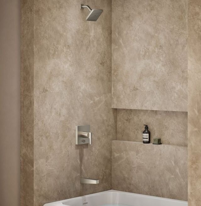 KOHLER® Honesty® Rite-Temp® Vibrant Brushed Nickel 2.5 GPM Bath and Shower Trim Kit with Push-Button Diverter-1