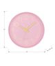Monarch Specialties Inc. Pink 12" Analog Wall Clock with Gold Numbers-2