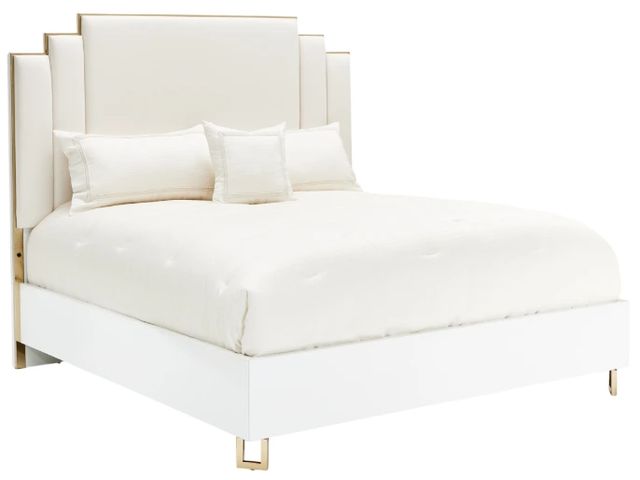 Michael Amini® Palm Gate Cloud White Upholstered Eastern King Platform Bed-0