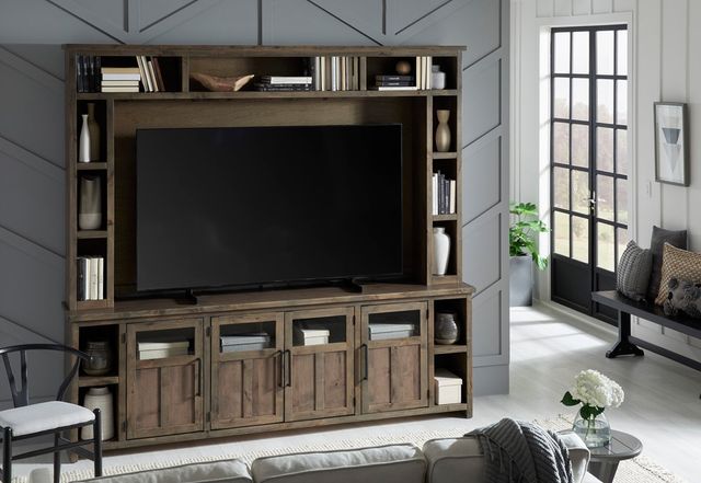 aspenhome® Finnegan Sandy Brown 98" Console and Hutch-2