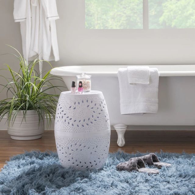 Powell® Salma White Side Table-2