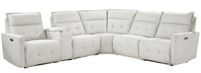 Homelegance® Salida 6-Piece White Power Reclining Sectional with Power Headrests-0