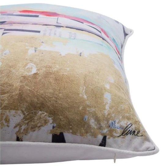 Renwil® Evora Blue/Brown 20"x20" Decorative Pillow-1