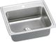 Elkay Lustertone® Classic Lustrous Satin 22" x 19-1/2" x 7-5/8" 1-Hole Single Bowl Drop-In Sink with Perfect Drain®-0