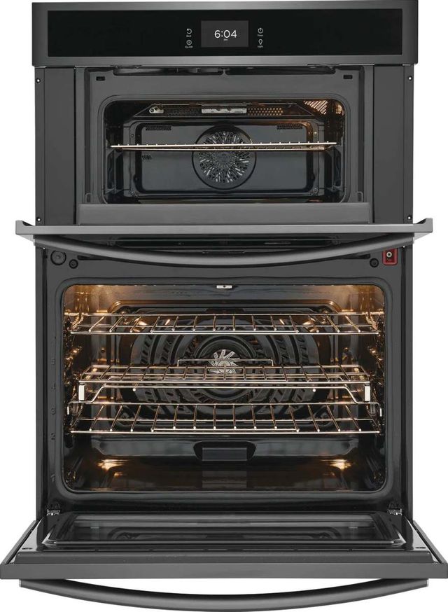 Frigidaire Gallery® 30" Smudge-Proof® Black Stainless Steel Oven/Microwave Combo Electric Wall Oven-1