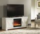 Signature Design by Ashley® Bellaby Whitewash 63" TV Stand with Fireplace-3