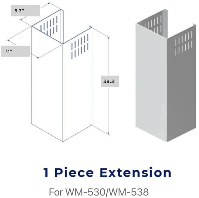 Hauslane Stainless Steel Range Hood Chimney Extension-0