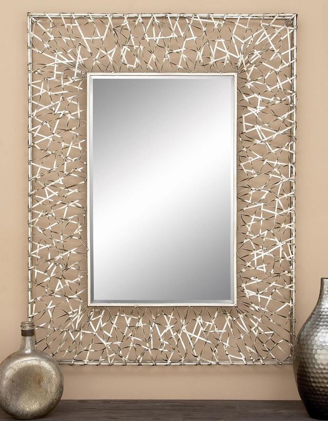 Deco Marche Silver Ribbon Wall Mirror-3