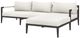 Four Hands Sherwood 2-Piece Aluminum/Fabric Right-Arm Facing Outdoor Chaise Sectional -0