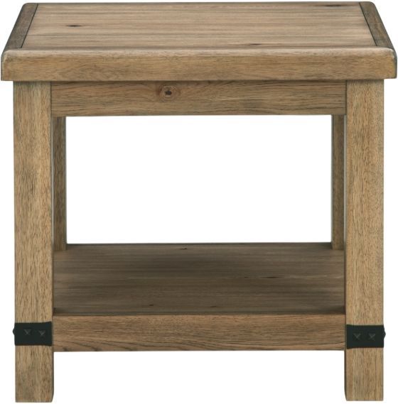 Signature Design by Ashley® Ridgester Light Brown Rectangular End Table-2