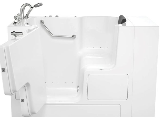 American Standard Gelcoat Premium Series White 32" x 52" Walk-In Tub with Air Spa System - Left-Hand Drain with Faucet-1
