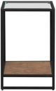 Liberty Furniture Bedford Glass Top Chairside Table with Black/Weathered Oak Base-2
