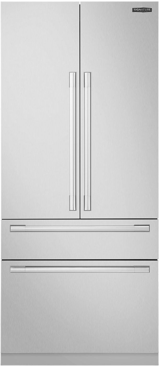 Signature Kitchen Suite 36 in. 19.3 Cu. Ft. Panel Ready Built In French Door Refrigerator Boyle Appliance Mattress Center