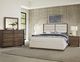 LM Co Home By Vaughan-Bassett Crafted Oak by Ben & Erin Napier Aged Gray/White Queen Upholstered Panel Bed-1