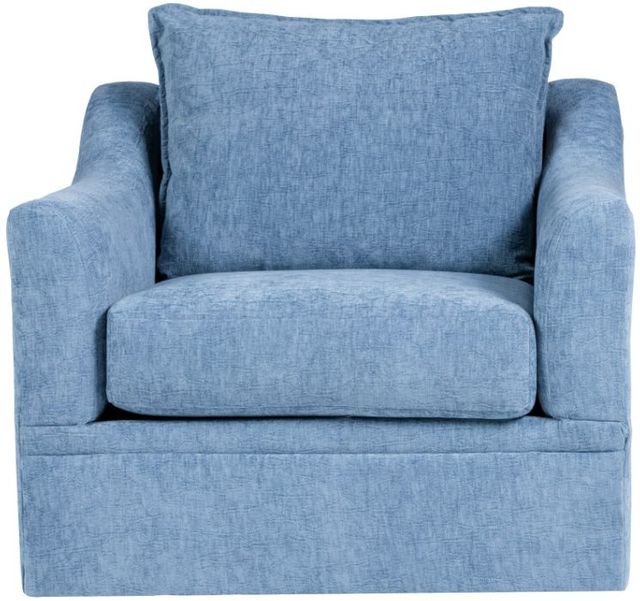 New Classic® Home Furnishings Sylvie Blue Slate Swivel Chair-3