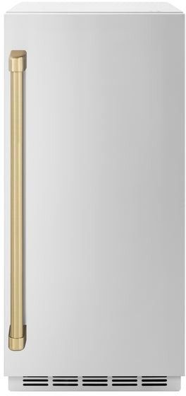 ZLINE Autograph Edition 15" Stainless Steel Touchstone Gourmet Ice Maker with Champagne Bronze Handle