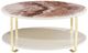 Michael Amini® Ariana Beige Cocktail Table with Gold Base-2