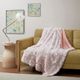 Olliix by Intelligent Design Emma Blush Faux Fur Throw-4