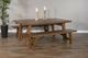 Sunny Designs™ Buck Skin Dining Bench with Turnbuckle Wood Seat-2