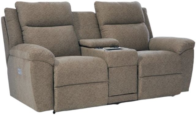 La-Z-Boy® Joel Cocoa Power Reclining Loveseat with Console and Headrest-0