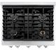 ZLINE 30" Satin Stainless Steel Pro Style Gas Range with Black Matte Door-4
