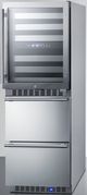 Summit® 24" Stainless Steel Wine Cooler and Refrigerator Drawers-2
