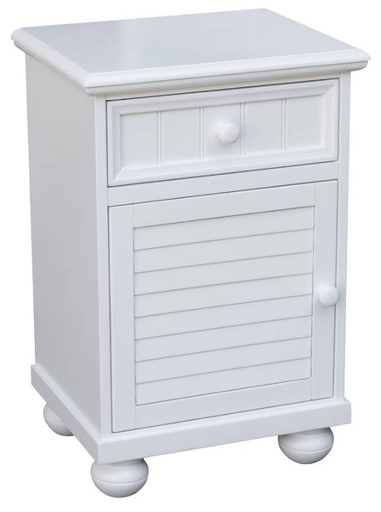 Cottage Creek Furniture Beachfront White Nightstand-0