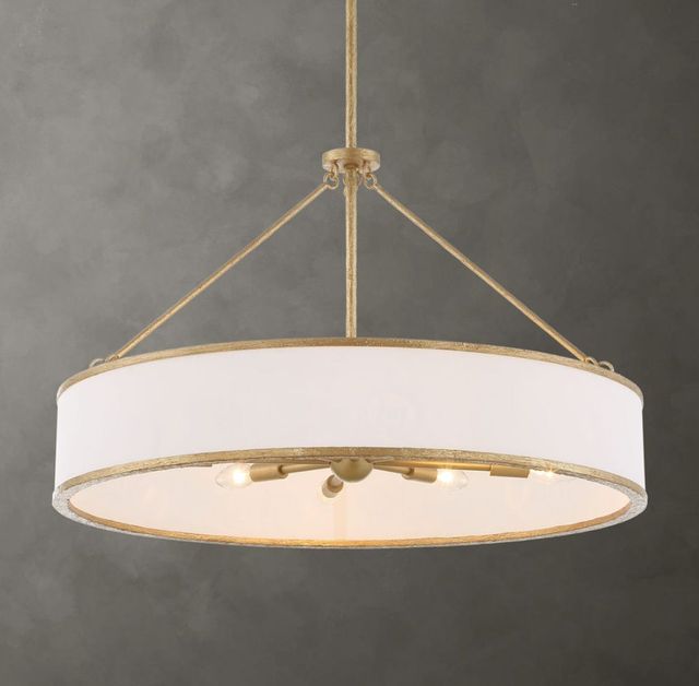 Uttermost® Algiers Gold/White 8-Light Pendant-1