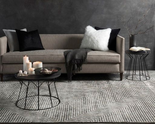 Surya Quartz Light Gray/Charcoal 5'x8' Area Rug-3