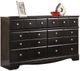 Signature Design by Ashley® Shay 3-Piece Almost Black Queen/Full Panel Headboard Bed Set-2