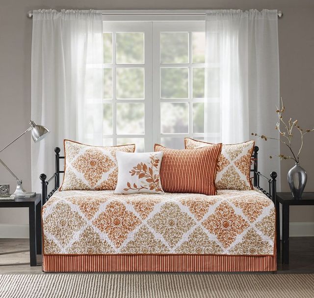 Olliix by Madison Park 6 Piece Spice Claire Reversible Daybed Cover Set-1