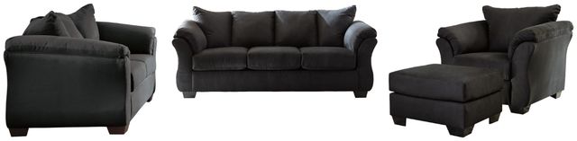Signature Design by Ashley® Darcy 4-Piece Black Living Room Set-1