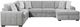 Emerald Home Ritchie 4-Piece Gray Sleeper Sectional-4