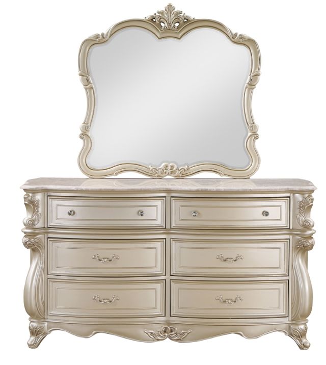 New Classic® Home Furnishings Monique Champagne Dresser and Mirror-1