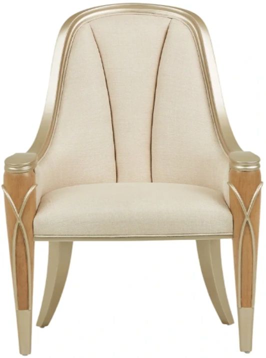 Michael Amini® Villa Cherie Caramel/Chardonnay Arm Chair -1