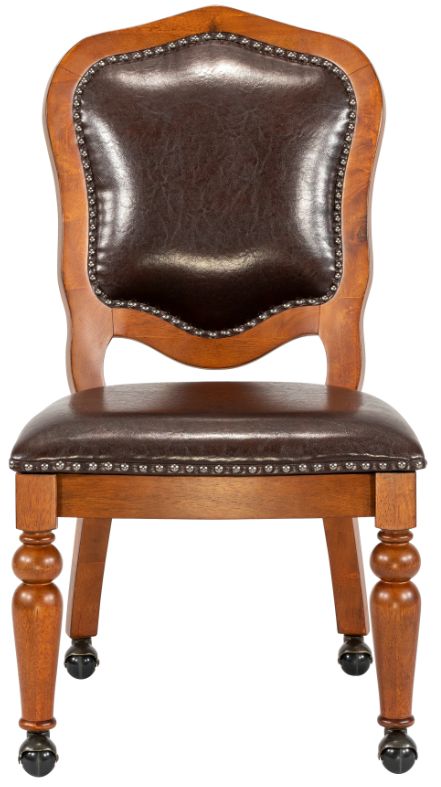 Cramco Bellagio Cherry/Cordovan Caster Dining Side Chair-3