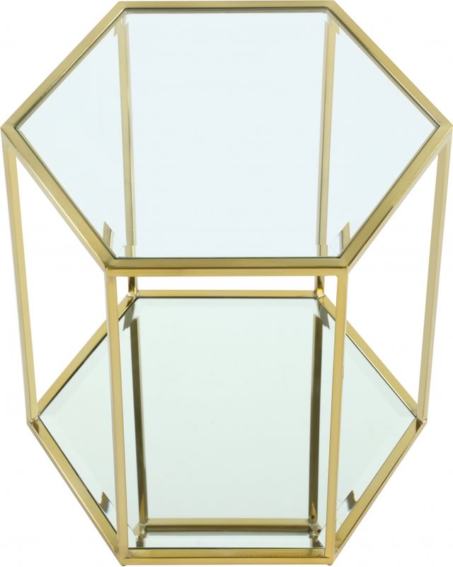 Meridian Furniture Sei Gold Glass Top End Table-1