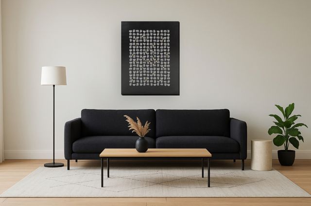 Classy Living Dramatic Midnight Mosaic Luxe Wall Art-1