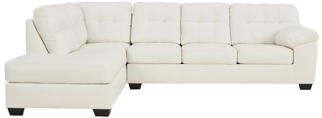 Signature Design by Ashley® Donlen 2-Piece White Left-Arm Facing Sofa Sectional and Chaise-0