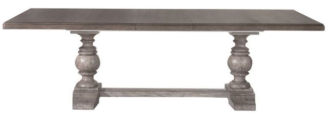 Liberty Furniture River Place Tobacco Dining Table with Riverstone Gray Base-2